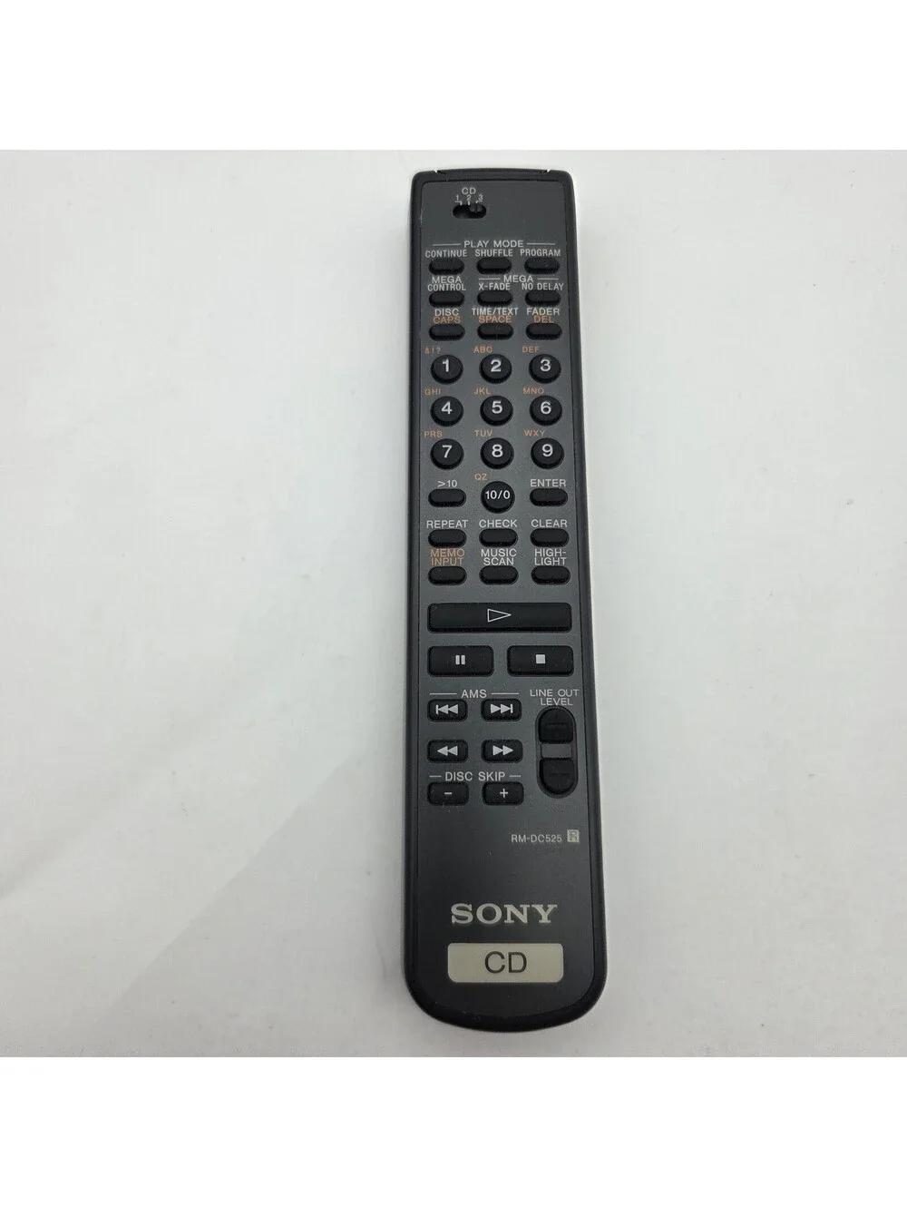 Genuine Sony RM-DC525 CD Player Remote Control OEM CDP-CE525 CDP-CE535 - Tested